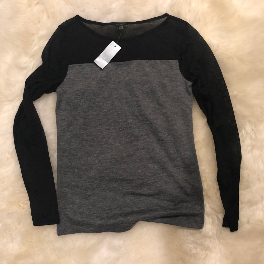 Mesh Shoulder Long sleeve shirt
